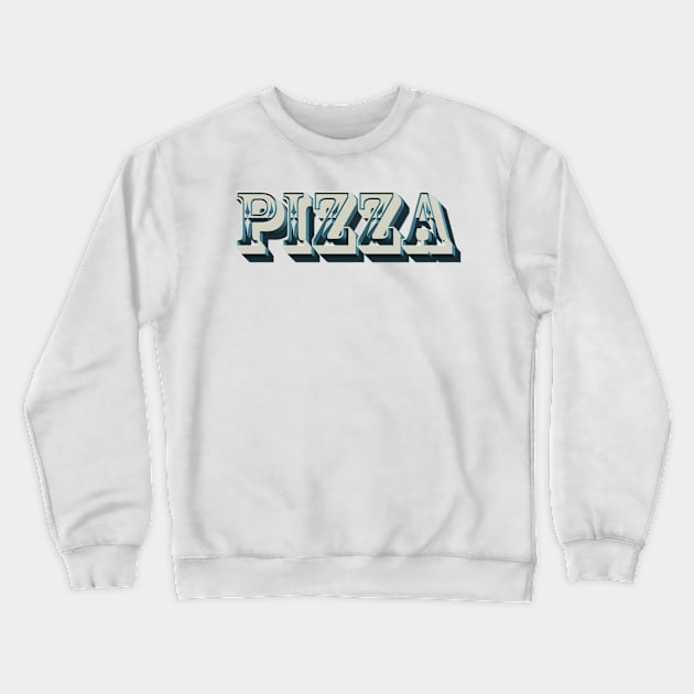 Vintage Pizza design for trendy hipsters and foodies Crewneck Sweatshirt by BitterBaubles